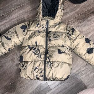Kids Mickey Mouse Puffer Jacket - green